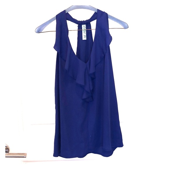dina be Tops - Flowy Blue Top